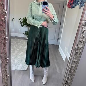 Sara Campbell Floral Ruffle Collar Blouse Size M